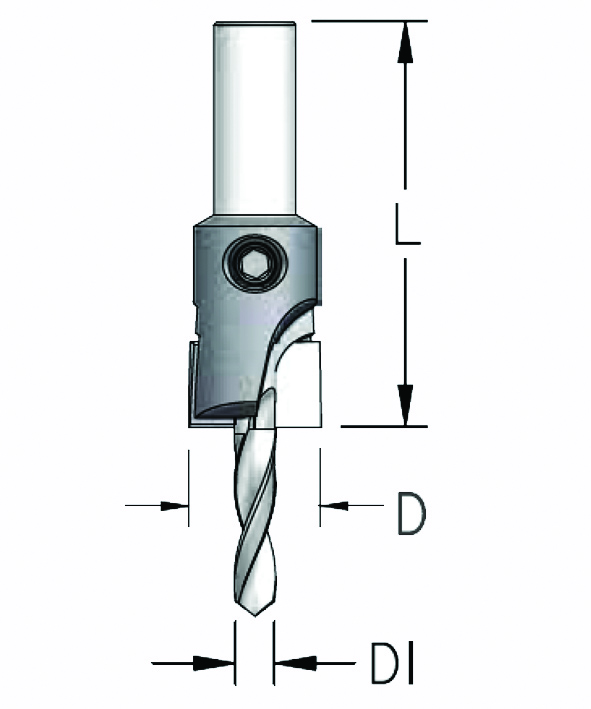 B6104H HM Vlakke verzinkboor In HM uitvoering